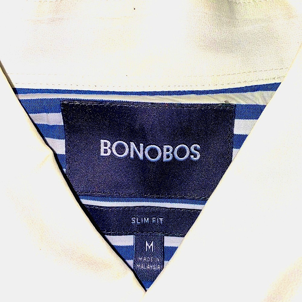 SLIM FIT - BLUE PINSTRIPES - BONOBOS CASUAL DRESS SHIRT - Picture 3 of 5